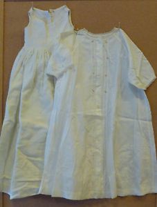 Antique Baby Doll Clothes Long Dresses Slip 6