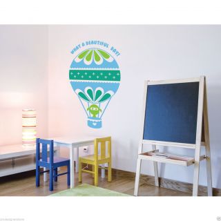 Hot Air Balloon Theme Wall Decal Stickers Bedroom Kids Child Baby Sky Flying