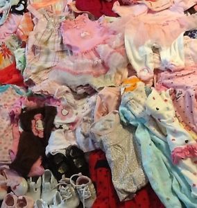 119 Piece Lot Newborn 0 6 Months Baby Girl Clothes Outfits Dresses Shoes