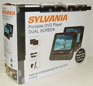 Sylvania SDVD8716D 7" Dual Screen LCD Display Portable Auto Travel DVD Player