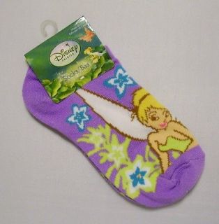 New Disney Fairies Tinkerbell 1 Pair Lavender Socks Girls Size 6 8