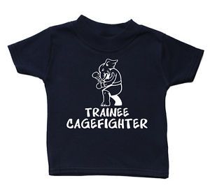 Trainee Cage Fighter UFC MMA Baby T Shirt Boy Girl Babies Clothes Bib Grow