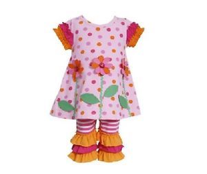 Bonnie Jean Baby Flower Top Pants Outfit Spring Summer Clothes 12M 18M 24M