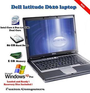 Wireless Dell Latitude D620 Laptop Fast Core 2 Duo DVD CDRW XP Notebook Computer 890552500093
