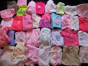 Huge Baby Girl Newborn 0 3 Months Lot Clothes Outfits Onesies Carters Spring Sum