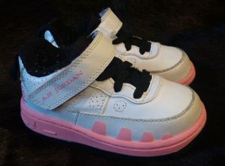 Toddlers Girls Nike Air Jordan AJF 9 353329 161 White Pink Sneakers Size 5c