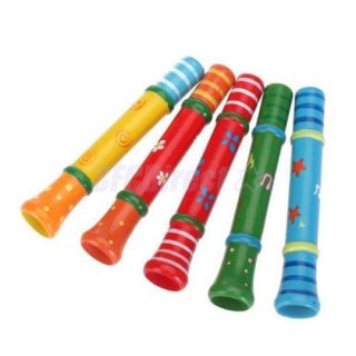 Baby Kids Early Music Oral Motor Blowing Classic Wood Speaker Whistle Puzzle Toy