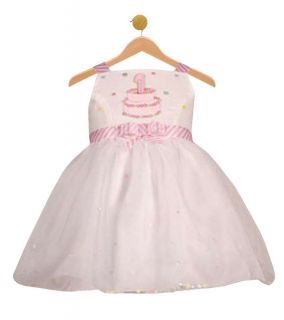 RARE Editions Baby Girl Pink Birthday Cake Theme Dress Size 12 Month