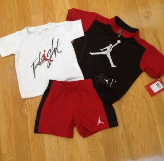 Nike Air Jordan Baby Boy Outfit Jacket T Shirt Shorts 18M $56 00