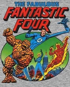 New Authentic Marvel Comics Mens The Fabulous Fantastic Four Tee Shirt