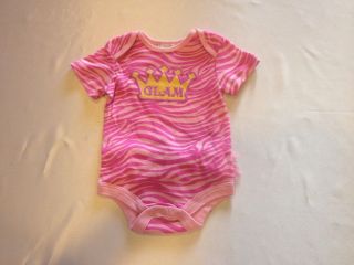 Pink Zebra Print Glam Bodysuit with Ruffle Bottom 3 6M