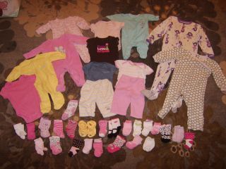 Baby Toddler Girl Clothes Lot Socks Pants Pajamas NB Newborn 2T 3 6 9 12 18M
