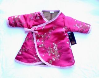 Pink Cherry Long Sleeve Kimono Baby Girl Dress Toddler