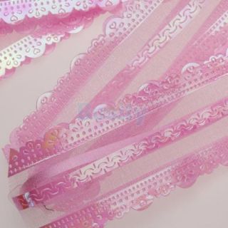 Big Pearl Organza Pull Flower Ribbon Bow Gift Wrap Wedding Xmas House Decor Pink
