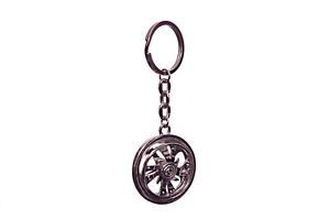 Silver Spinning Key Holder Chain Keychain Wheel Auto Tire Car Rim Spinners New