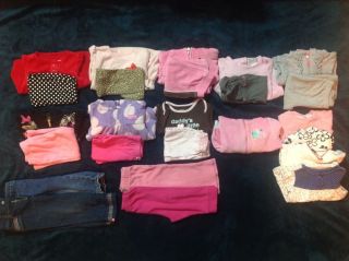 Huge Lot 25 Piece Baby Girl 12 Months Preowned Winter Clothes Outfits Lot