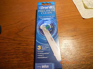 Oral B Precision Clean Replacement Brush Heads 3 Pack Fits Triumph Vitality