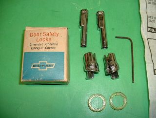 65 66 Chevy Child Safety Locks Impala Chevelle Chevy II Nova Corvair Belair