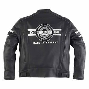 New Triumph Motorcycles Leather Edmonton Jacket Size Medium Part M1040109
