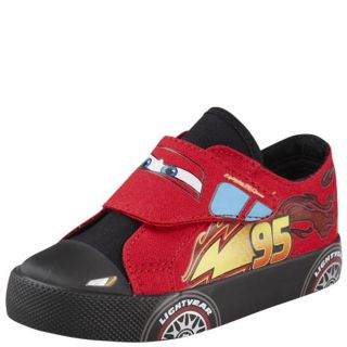 Cars 2 Lightning McQueen Disney Boys Red Canvas Sneakers Shoes Szs 8 12