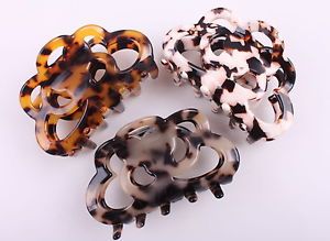 France Style Celluloid Hair Claw Jaw Clamp Clip Cellulose Acetate Bulldog Clip