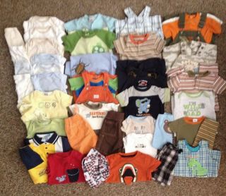 Baby Infant Boy Spring Summer Clothes Lot 42pc 3 6 9 12 Months Many Name Brands