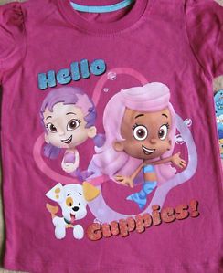 New Bubble Guppies Girls Pink Tshirt Clothing 4T Infant Nick Jr Toddler