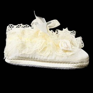Fashion Baby Flower Shoes Lace Girls Dress Princess Shoes First Walking Shoes