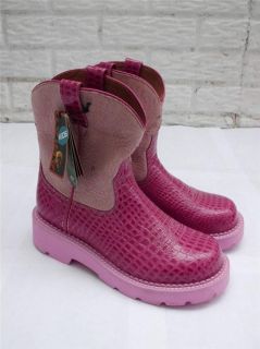 New Girl's Ariat "Fat Baby" Pink Cowboy Boots Size 4