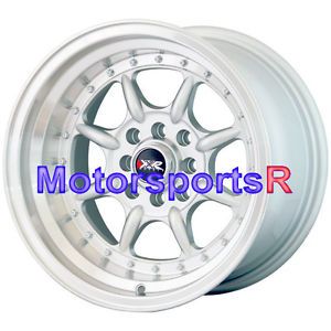 15 15x8 15x9 XXR 002 Silver Staggered Rims Wheels 85 87 Toyota Corolla GTS AE86