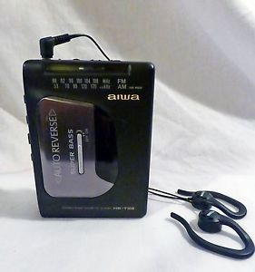 Aiwa HS T29 FM Am Auto Reverse Portable Stereo Cassette Player RARE Model Nice
