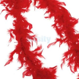 3X Feather Boa Fluffy Craft Decoration Princess Costume Party Dress Up Red 2M