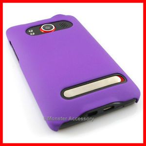 Purple Rubberized Hard Case HTC EVO 4G Accessory Sprint