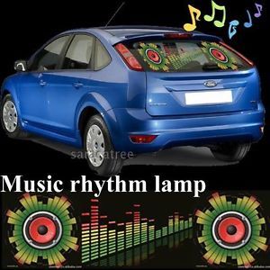 90x25cm Car Sticker Music Rhythm LED Flash Light Lamp Sound Activated Equalizer