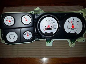 73 87 Chevy Truck Custom White Face Gauges Instrument Cluster