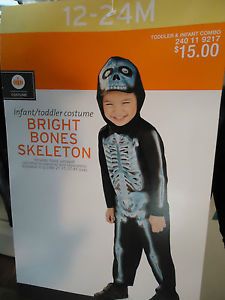 Skeleton Bones Skeleton Halloween Costume Sz 12 24 Months