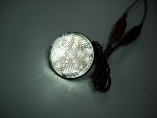 2X LED Reflectors Round Marker Light 3rd Brake Light for Motorcycle White