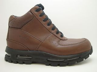 865031 226 Mens Nike Air Max Goadome Dark Oak Premium Leather Black Boots ACG