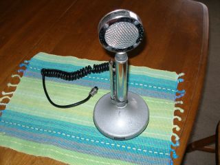 Astatic D 104 Chrome Amplified Microphone with T UG8 Stand CB Ham Radio