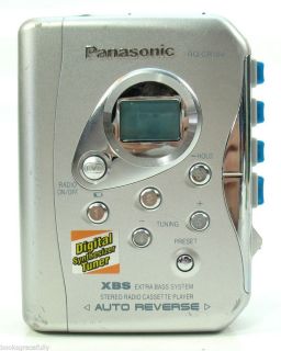 Panasonic RQ CR18V Cassette Player Walkman w Am FM Radio XBS Auto Rev Tested