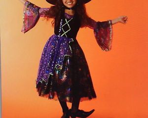 Chasing Fireflies Rainbow Witch Girls Child Halloween Costume Medium 6 8