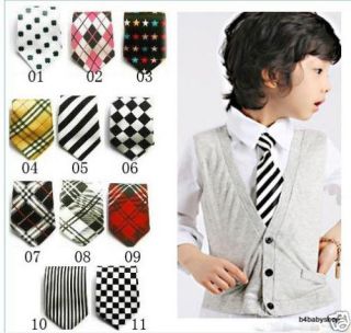 2X Baby Boy Wedding Elastic Neckties Tie New 11 Design
