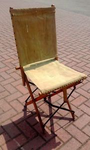 WW2 Dated British Army Officers Canvas Folding Campaign Chair or Seat