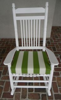 Indoor Outdoor Rocker Rocking Chair Seat Cushion Pad Choice of Stripes 17"X15"