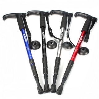 Adjustable Anti Shock Hiking Walking Climb Trekking Pole Stick Crutches 4 Color