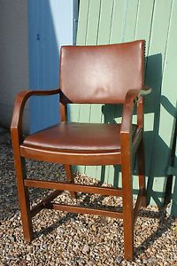 Vintage Captains Chair Art Deco Bentwood Desk Chair WW2 Retro Office Chair Chic