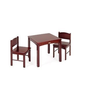 New Childrens Child Kids Table and 2 Chair Set Chairs Wood Quick SHIP