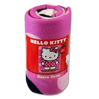 Sanrio Hello Kitty Soft Warm Pink Dot Fleece Throw Blanket 45" x 60" New