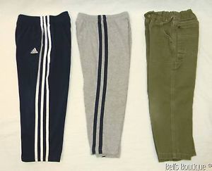 Boys 4 4T Lot of 3 Pants Gymboree Green Cargo Jeans Adidas Athletic Pants Navy