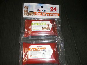 Rockie Ear Eye Wipes for Pets Fresh SEALED Dog Cat Clean Wax Dirt Tear Canal